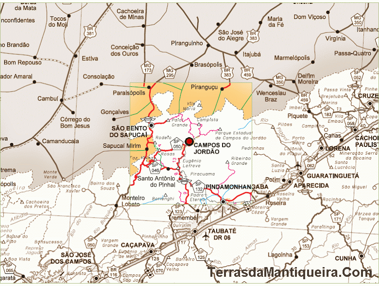 Mapa Campos do Jordo - SP